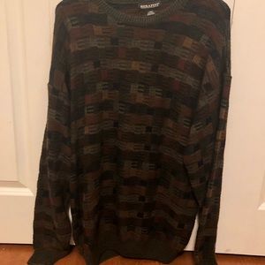 Multicolored browns pattern sweater